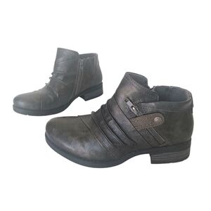 Earth Origins‎ Ankle Boots Women's Size 7 Wide Gray Natalie Slouch Booties